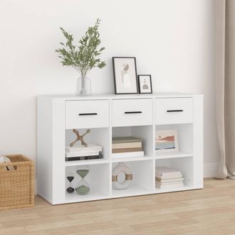 vidaXL Aparador De Madera Contrachapada Blanco 100x30x59,5 Cm Vidaxl