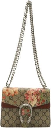Gucci Pre-owned Shoulder Bags, female, Beige, Size: ONE SIZE Pre-owned Suede Shoulder Bag