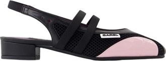 Carel Zwarte leren slingback pumps - Dames - Pumps - Zwart - 37 EU - Leer - Schoenen