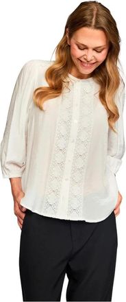 2-Biz Caja Blouse - - Blouses & Shirts - Donna - Bianco - XL