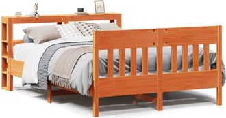 vidaXL Vidaxl - Estructura De Cama Sin Colch&oacute;n Madera Maciza Marr&oacute;n 135x190 Cm