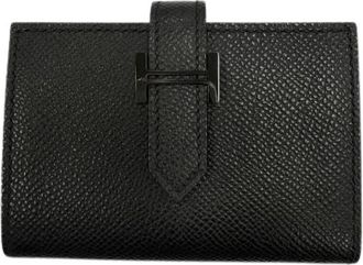 Herm&egrave;s Pre-owned Porta carte in pelle Epsom Bean - - Pre-owned - Donna - Nero - ONE SIZE