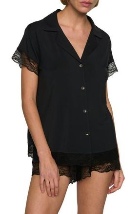 Eberjey Malou Short Pajamas in Black at Nordstrom, Size X-Large