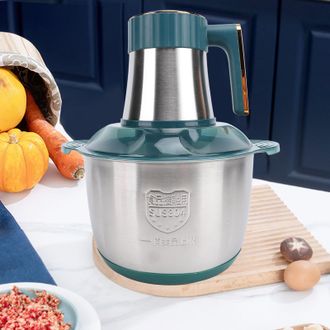 Infinite Picadora De Carne El&eacute;ctrica Multifuncional Profesional Green De 500 W Y 5 L Con Motor De Cobre Para Carne, Verduras, Frutas Y Frutos Secos