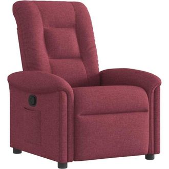 vidaXL Sill&oacute;n Reclinable De Tela Rojo Tinto Vidaxl
