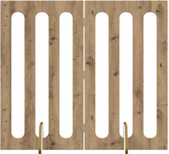 vidaXL Valla Plegable Para Mascotas 2 Uds. Roble Artisan Vidaxl