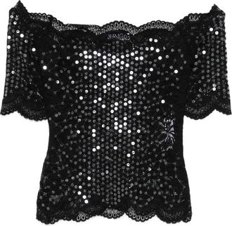 Paco Rabanne Sequin Lace Top