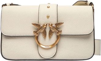 Pinko Womens Shoulder Bag Leather 104340A2OX, White, One Size