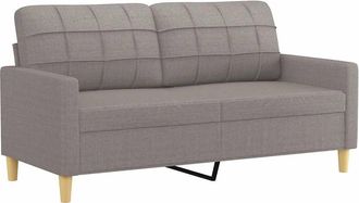 vidaXL Sof&aacute; De 2 Plazas De Tela Gris Taup&eacute; 140 Cm Vidaxl