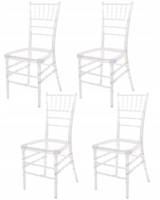OEM Sillas Chiavari Transparentes, 4 Unidades, Elegantes, Sillas Para Banquetes De Boda