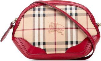 Burberry Borsa a tracolla Haymarket Check in tela cerata 2000-2017 - Marrone