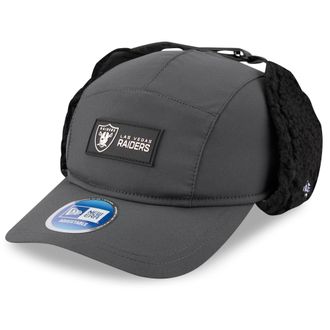 New Era Mens Charcoal Las Vegas Raiders 2025 Sideline Cold Weather Runner Dog Ear Adjustable Hat