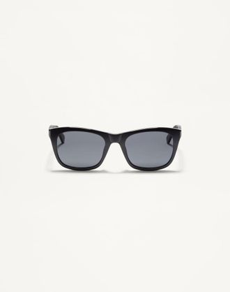 Valentino Occhiale Rettangolare In Acetato unisex NERO/GRIGIO 55