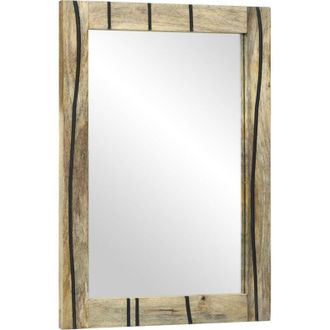 vidaXL Espejo De Ba&ntilde;o Con Espejo Marr&oacute;n 50 X 2.5 X 70 Cm Vidaxl