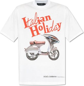 Dolce & Gabbana Hombre, Camisetas, Blanco, Talla: M