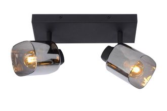 Lucide Foco de techo de metal 2xE14, negro