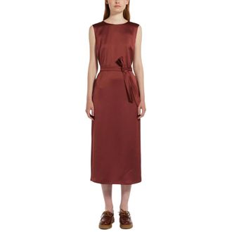 Max Mara Midi Jurk - Dames - Casual kleedjes - Bruin - XS - Kleedjes