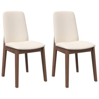 vidaXL Sillas De Comedor Con Cojines 2 Uds Madera Maciza Marr&oacute;n Caucho Vidaxl