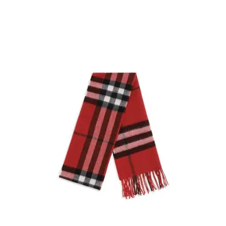 Burberry Check Cashmere Scarf - Red
