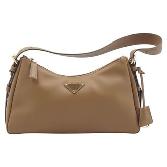Prada Aim&eacute;e Shoulder Bag - female - Prada - Shoulder Bags - Brown - ONE SIZE - Bags