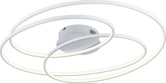 Trio Gale Plaf&oacute;n C&iacute;rculos Conc&eacute;ntricos Led Blanco Mate 50w Regulable L80 Cm Lighting