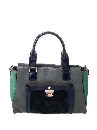 Tory Burch Pre-owned leather tote bag - women - Leather/Patent Leather - One Size - Grey
