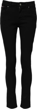 Dolce & Gabbana Zwarte Skinny Denim Jeans met Logo - Dames - Skinny Jeans - Zwart - XS - Denim - Jeans
