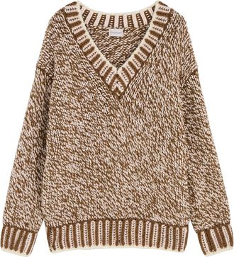 Moncler Ribbed Wool-blend Jumper - Brown - M (UK 12 / M)