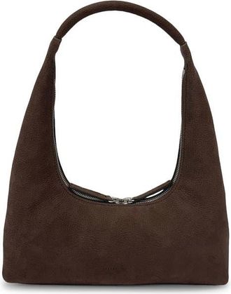 Margesherwood Large Hobo Leather Shoulder Bag in Milk Brown Nubuck at Nordstrom