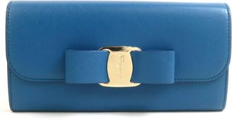 Ferragamo Leather Long Wallet (Bi-Fold) (Pre-Owned)