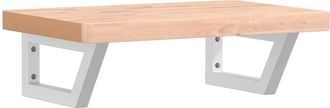 vidaXL Basin Shelf Wall Mounted Steel and Solid Wood Beech vidaXL