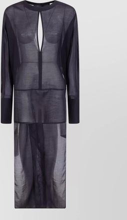 Darkpark marine shirt dress keyhole neckline voile