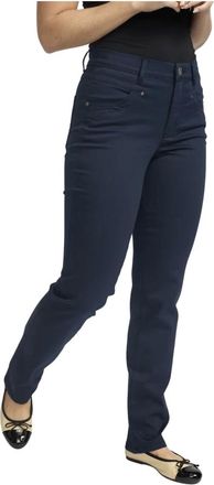 2-Biz Dames, Broeken, Blauw, Maat: XL Katoen