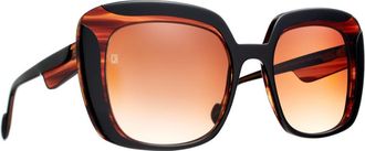 Caroline Abram Black Ocilia Acetate Square Sunglasses