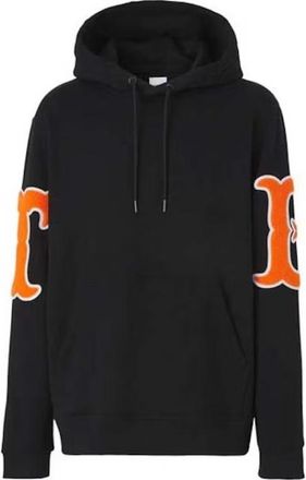 Burberry Black Graphic Applique Hoodie Size L