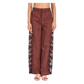 Patrizia Pepe Patrizia Pepe, Wide Trousers, female, Brown, Size: XS Wide Trousers
