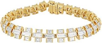 Bony Levy 18K Gold Gatsby Diamond Baguette Tennis Bracelet in Yellow at Nordstrom, Size 7