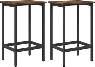 vidaXL Taburete De Bar 2 Uds. Roble Ahumado 40 X 32 X 64 Cm Vidaxl