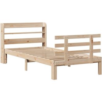 vidaXL Vidaxl - Estructura De Cama Con Cabecero Madera Maciza Pino 100x200 Cm