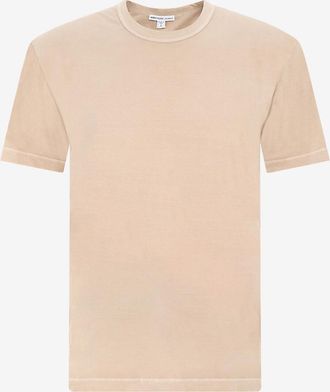 James Perse Rundhals-Kurzarm-T-Shirt aus leichtem Jersey