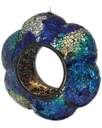 Sunnydaze Outdoor Hanging Bird Feeder Indigo Glass