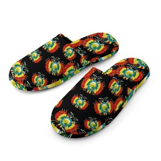 Generic Escudo De Bolivia Mens Cozy Memory Foam Slippers Warm Cotton House Shoes Comfy Slipper for Indoor Outdoor