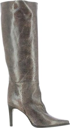 Zinda Espresso 3266 - Dames - Laarzen met Hak - Bruin - 38 EU - Leer - Schoenen