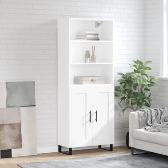 Berkfield Home Highboard White 69.5x34x180 cm Engineered Wood