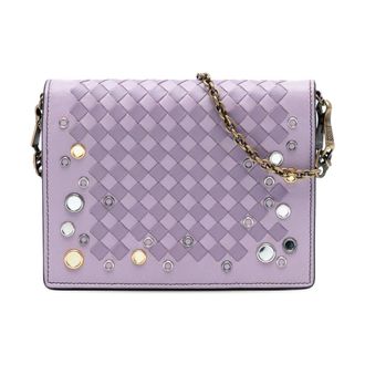 Bottega Veneta Pre-owned Chain Wallet - Dames - Pre-owned - Paars - Maat: ONE Size