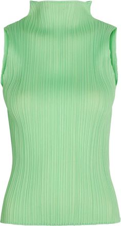Pleats Please Issey Miyake Pleated Woven top - Light Green - 5