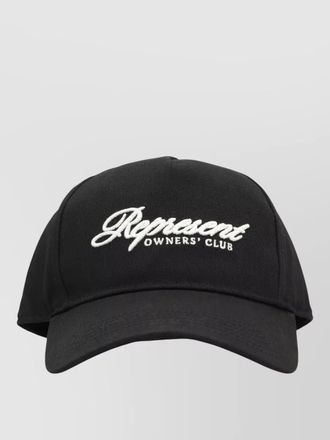 Represent baseball cap owners club script logo