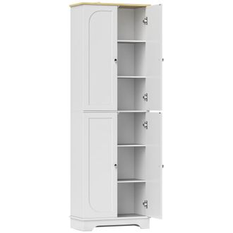 HOMCOM Alacena de cocina 60x30x183 cm blanco