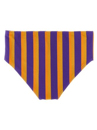 Saint Laurent Striped Technical Bikini Briefs - Purple