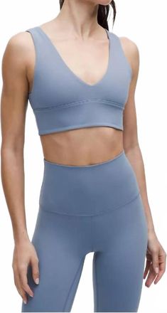 lululemon Align V Neck Bra In Wash Denim